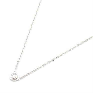 CARTIER Diamond Necklace SM Pendant 18KWG White Gold Used women