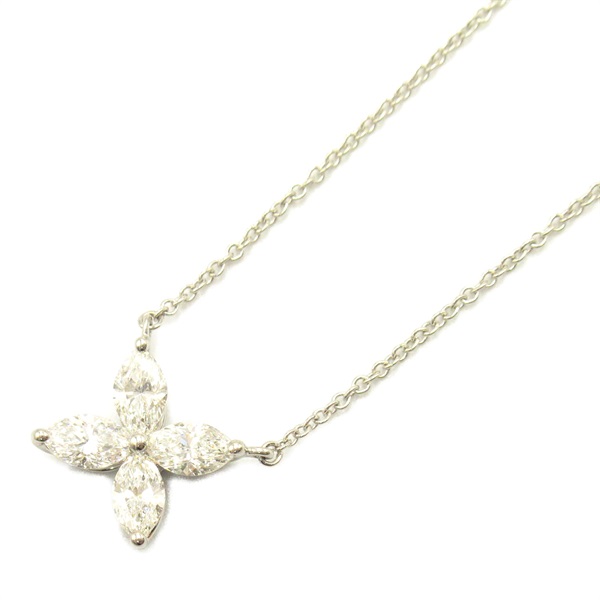 TIFFANY＆CO Victoria Large Diamond Necklace pendant flower Pt950 Platinum Used