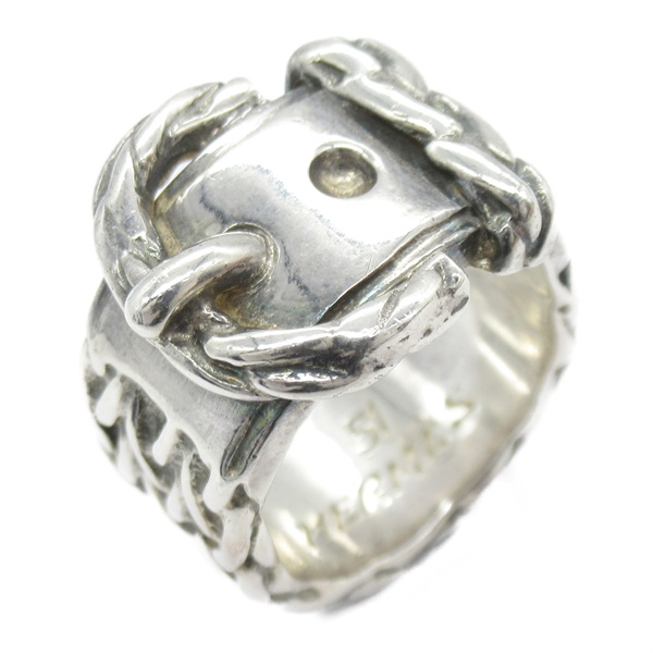 Hermès Vintage Diane Ring ＃53　925 Hermes Diane Belt Band Ring Sterling Silver 925 Size 53 Used