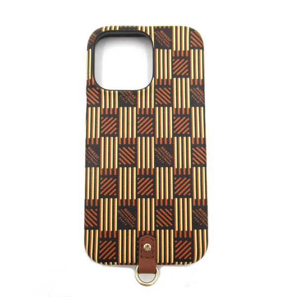 MORABITO iPhone13 case 019CLUU Calfskin Leather Brown Blue NEW unisex