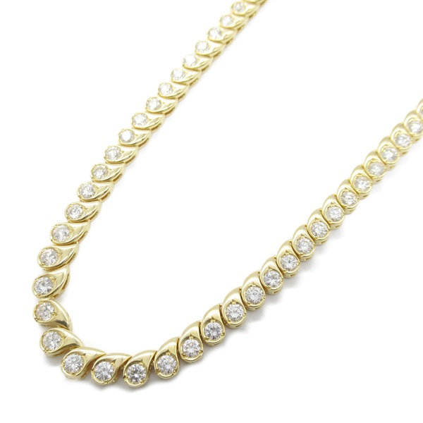 JEWELRY Diamond Necklace collier 42.5cm K18 Yellow Gold Used