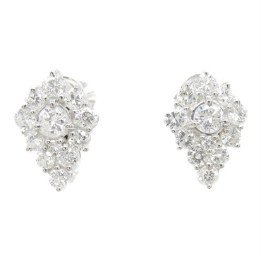 JEWELRY Diamond Earring Pt900Platinum Clear Used women