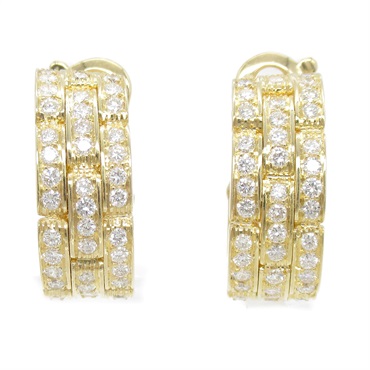 CARTIER Mylon PANTHERE Diamond Earring 18KYG Yellow Gold Used women