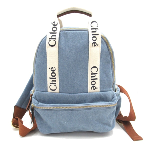 Chloe Backpack bag zipper C20044Z10 denim Blue