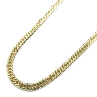 JEWELRY Double 6 sided Flat link chain necklace K18 Yellow Gold Used