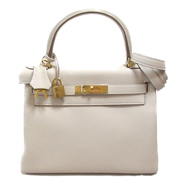 HERMES Kelly 28 Inside Stitched 2way shoulder Hand bag B 027630CC Togo Beige GHW