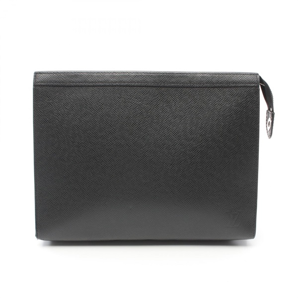 LOUIS VUITTON Pochette Voyage MM business clutch bag M30547 Taiga Black Used