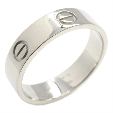 CARTIER Love Ring 18KWG White Gold Used unisex US size 10 #62