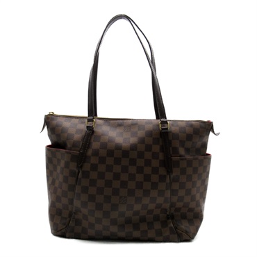 LOUIS VUITTON Totally MM Shoulder Bag Tote N41281 Damier canvas Brown Used Women