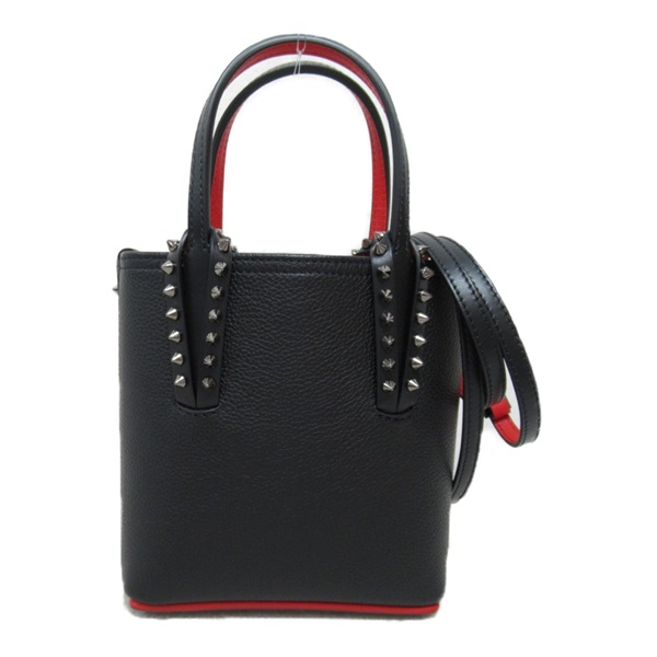 Christian Louboutin 2way Shoulder Bag 1215096CM53 Calfskin Black Red NEW Women