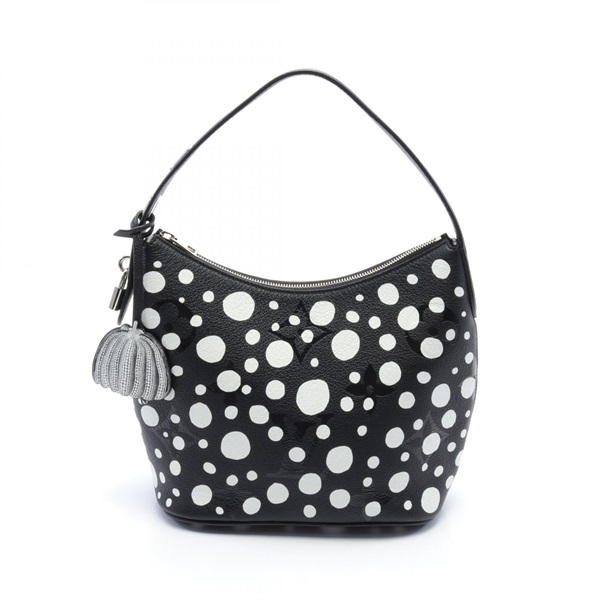 LOUIS VUITTON YK Marshmallow PM Infinity Dot Handbag M46391 Black White Used