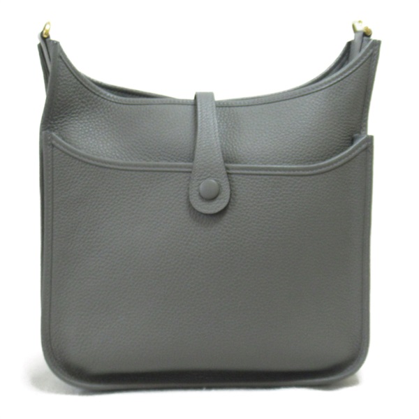 HERMES Evelyne 3PM Shoulder Bag Clemence leather Gray Used Women B GHW crossbody