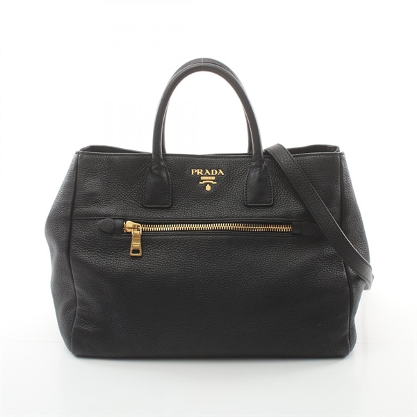 バッグ PRADA 2way leather tote bag black Prada Twist Galleria Saffiano Leather 2-Ways Tote Bag Black