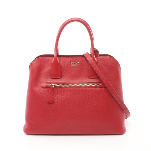 PRADA SAFFIANO CUIR 2way shoulder Handbag BN2554 Safiano leather Red Used Women