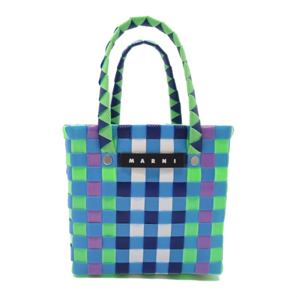 MARNI Woven Micro Basket Tote Bag M00178M00IW0M845 polypropylene check