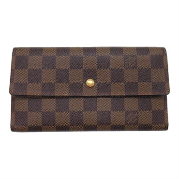 LOUIS VUITTON Portefeuille International Long Wallet N61217 Damier Brown used LV