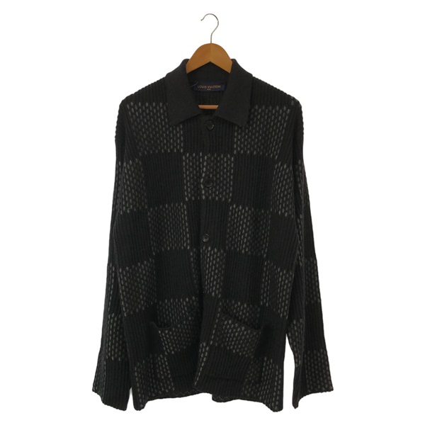 LOUIS VUITTON knit cardigan RM202MTBLHJN10W wool Black Used mens LV #L