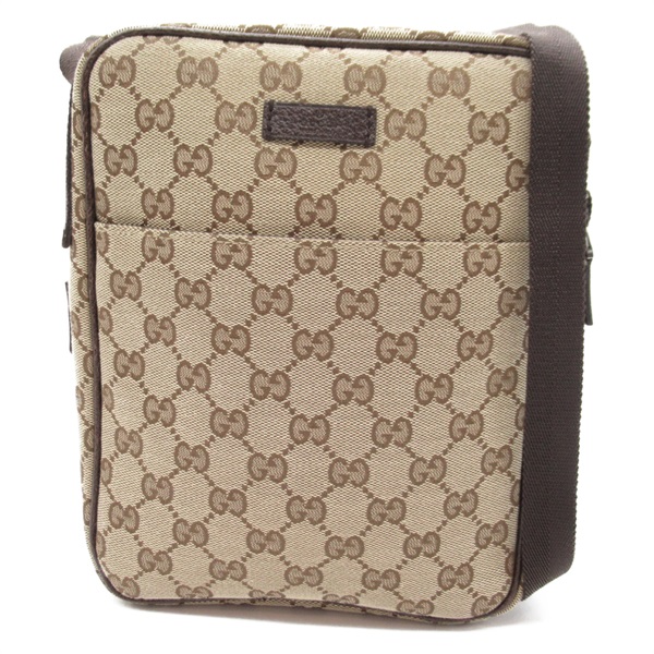 GUCCI インプリメ　折りたたみ Gucci Gg Canvas Shoulder Bag 122759 Mini Crossbody Leather