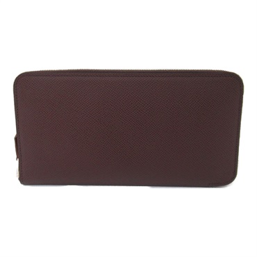 HERMES Azap silk-in long wallet Epsom leather Brown Dark brown Used Women U SHW