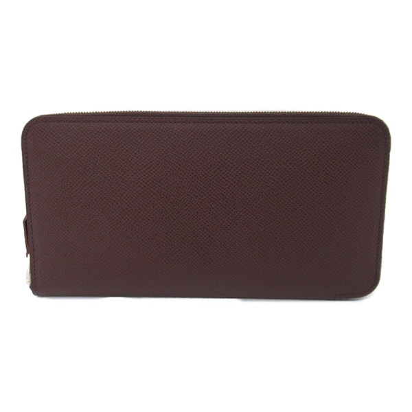 HERMES Azap silk-in long wallet Epsom leather Brown Dark brown Used Women U SHW