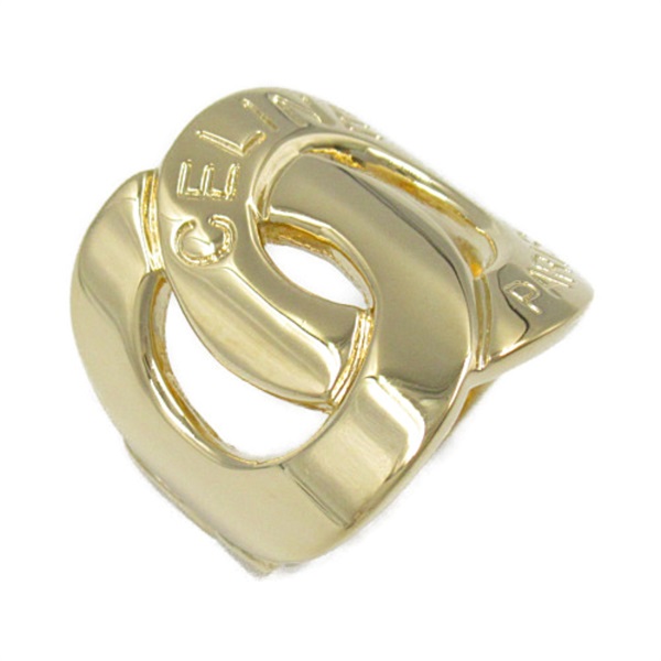 CELINE Double Circle Logo Ring 18KYG Yellow Gold Used US size 5.75 women