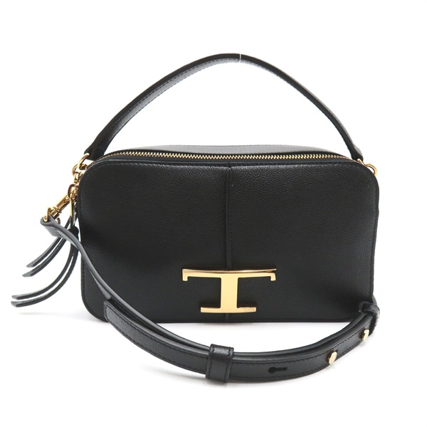 TOD’S Timeless 2way Shoulder crossbody Bag XBWTSAB0100Q8EB999 leather Black