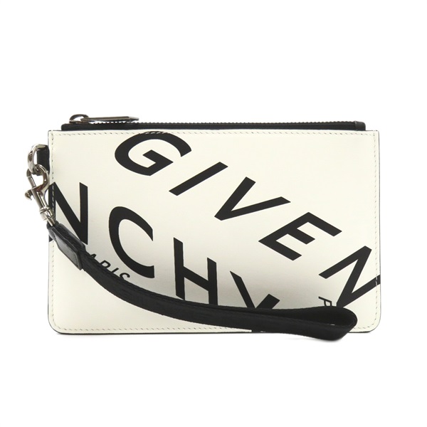 GIVENCHY Clutch bag BK603PK0YT116 leather White Black NEW unisex