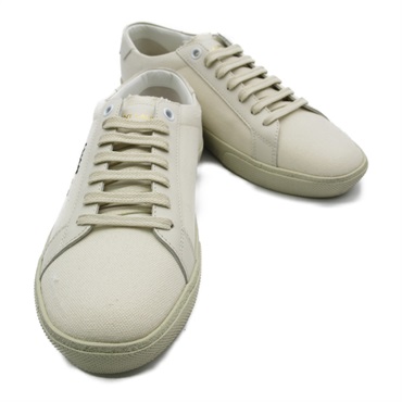 SAINT LAURENT sneakers 610648GUP10911337 cotton leather White NEW Women #37