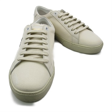 SAINT LAURENT sneakers 610648GUP10911337.5 cotton leather rubber NEW #37 1/2