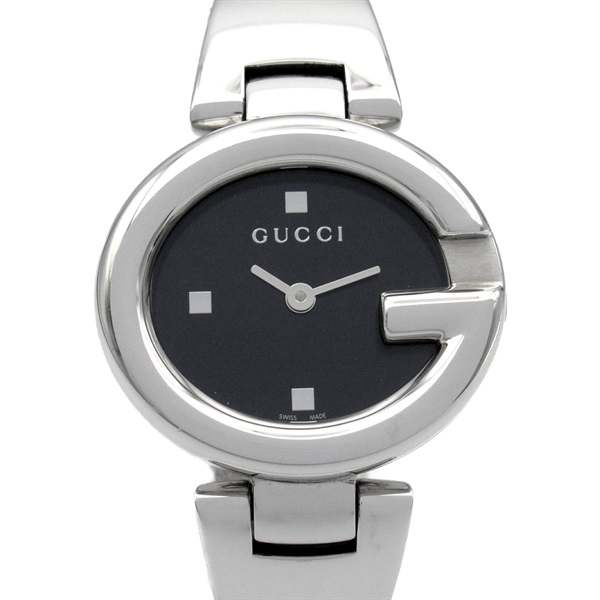 GUCCI Guccissima Wrist Watch YA134501 Quartz Stainless Steel Used Women