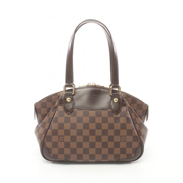 LOUIS VUITTON Verona PM Shoulder Bag N41117 Damier canvas leather Brown Ebene