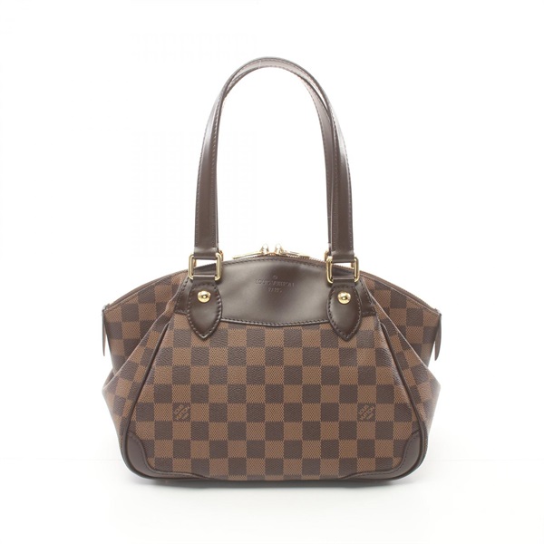 LOUIS VUITTON Verona PM Shoulder Bag N41117 Damier canvas leather Brown Ebene