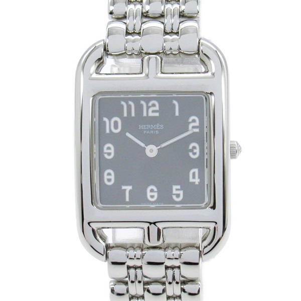 HERMES Cape Cod Wrist Watch CC1.210 Quartz Stainless Steel Used Women