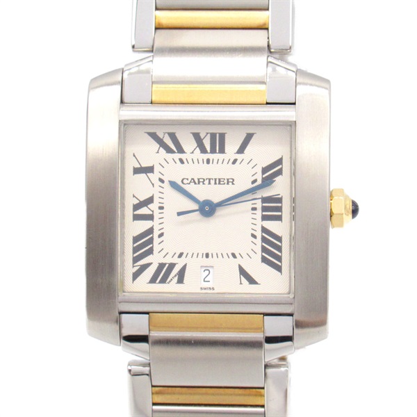 CARTIER Tank francaise LM Wrist Watch W51005Q4 Automatic 18KYG SS Used Women