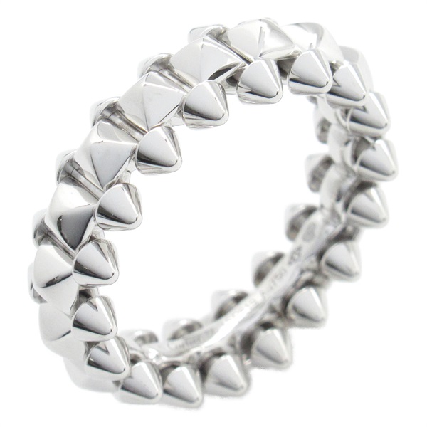 CARTIER Crushed MM Ring 18KWG White Gold Used unisex US size 7.5 #56