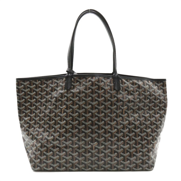 GOYARD Saint Louis PM Tote Hand Bag PVC coated canvas Black Used unisex