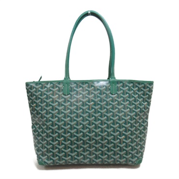 GOYARD Artois PM Tote shoulder Bag canvas Green Used