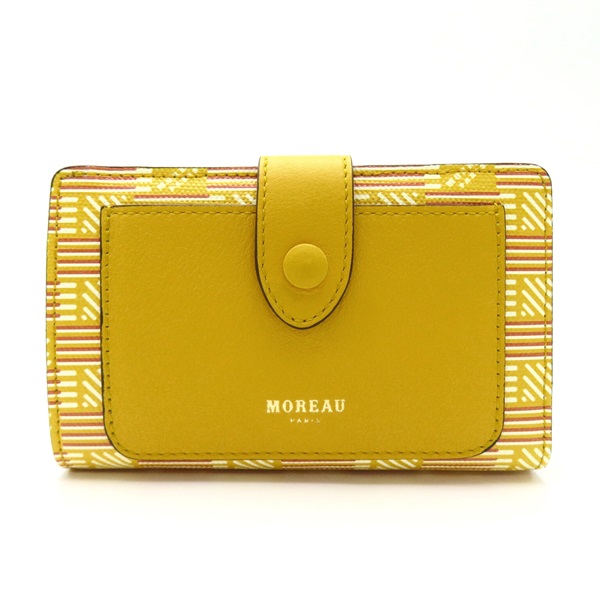 MOREAU PARIS wallet Purse ZIPPYOSMOREAU PVC canvas leather Yellow NEW Women