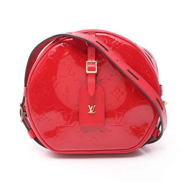 LOUIS VUITTON Boite Chapeau Shoulder Bag M90498 Vernis leather Rouge Used Women