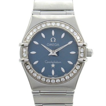 OMEGA Constellation Mini Diamond Wrist Watch 1466.82 Quartz SS Used Women