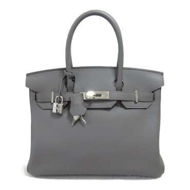 HERMES Birkin 30 Handbag Togo leather Gray Used Women U SHW