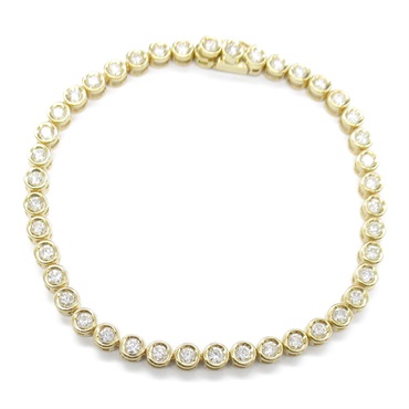 JEWELRY Diamond bracelet 18cm 10.9g K18 Yellow Gold Used