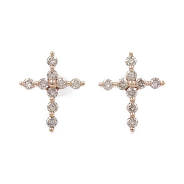 JEWELRY GEM TV Pierced earrings 18KPG Pink Rose Gold Used women