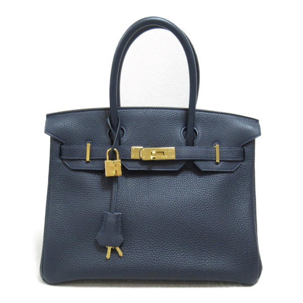 HERMES Birkin 30 Hand bag GHW Togo leather Navy Used Women