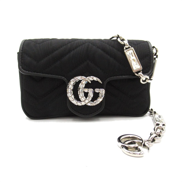 GUCCI GG Marmont Waist Bag 2way Shoulder Bag 746608FAB7Y1155 Nylon Black NEW