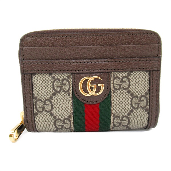 GUCCI coin purse card case 65855296IWG8745 GG Supreme Canvas leather Beige Ebony