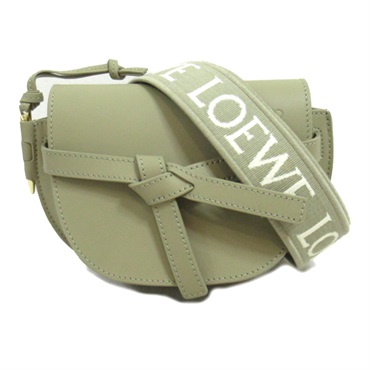 LOEWE Mini Gate Dual Shoulder Bag A650N46X139584 Soft Calfskin clay green NEW