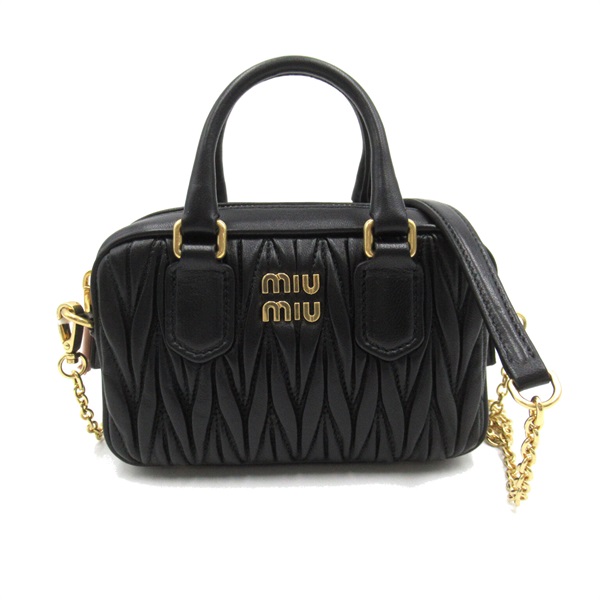 Miu Miu 2way Shoulder Bag 5BP077N88F0002 leather Black NEW Women GHW crossbody