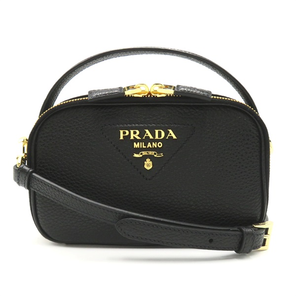 PRADA Shoulder Bag 2way 1BH2032DKVF0632 leather Black NERO NEW Women GHW