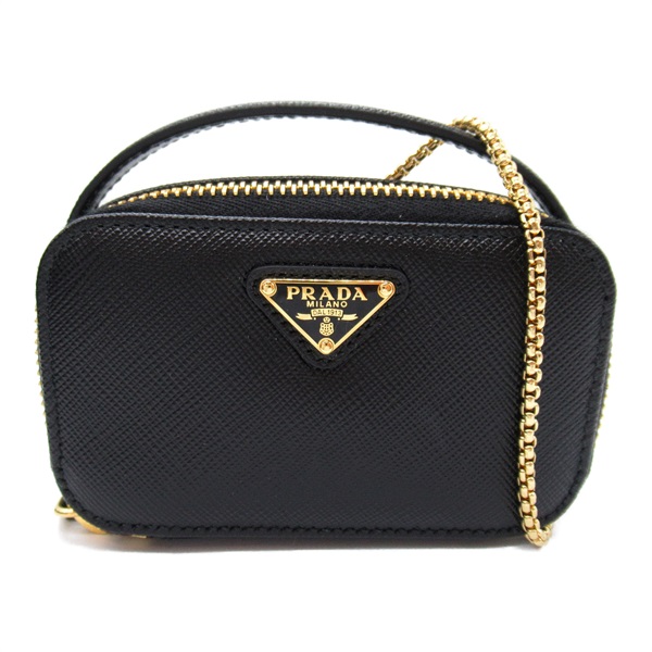 ☆韓国の人気☆【PRADA】☆leather mini ba.g☆バッグ☆ Black Saffiano Leather Mini Bag | PRADA
